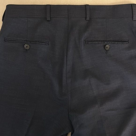 Kenneth Cole Awearness Chillflex Slim Fit Suit Separates Pants - Navy Blue - 32 - Picture 9 of 10